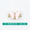 Al por mayor Versión Coreana Creativo Doble Punto de Colgante Patrón de Mariposa con Diamantes Aleación con Goteo de Aceite Collar Pulsera Colgante Joyería Accesorios de Bricolaje