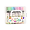 Marcador de acrílico líquido de color verdadero con punta suave, bolígrafo de acuarela de 48 colores, especializado para estudiantes y arte infantil, bolígrafo de color apilable