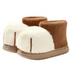 Pantuflas de Algodón de Caña Alta para Mujer en Invierno, Lindo Diseño de Patas de Gato, Zapatos de Algodón Cálidos de Felpa para el Hogar en Interiores para Mujer