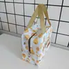 Bolsa Térmica Oxford Impermeável Espessa, Bolsa Pequena de Tecido Floral tipo Sacola, Bolsa Pequena de Mão, Lancheira, Bolsa Casual Feminina com Isolamento para Arroz
