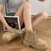Botas Martin populares de estilo britânico com sola grossa para mulheres 2023 novo outono retrô emagrecedoras com cadarço botas curtas pequenas
