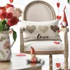 Funda de Almohada para Cintura con Estampado de Corazón de Amor Retro Comercio Exterior Transfronterizo Día de San Valentín Decoración del Hogar para Sofá Mesita de Noche Funda de Almohada