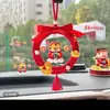 Pingente de sino diy feito à mão vassoura dourada mammon saco de material para pendurar no carro para namorado pai presente para pendurar no carro
