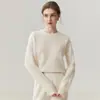 Básicos Minimalistas~ Suéter de Punto 100% Cachemira Pura Kangsai Ni para Mujer Suelto Suave Capa Base Se Puede Usar Solo o en Capas