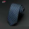 Corbata para Hombre Estilo Coreano Casual Poliéster Seda Estrecha Moda de Negocios Novio Boda Corbata Pequeña de 6 cm