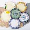 Imitación porcelana A5 Plato de melamina plato redondo cubierto para arroz plato de comida rápida plato hondo de restaurante plato de color plato de disco una generación de cabello