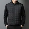 Chaqueta Acolchada Patchwork con Cuello Alto para Hombre yingao Otoño Invierno Nueva Cremallera de Negocios Ligera Cálida Chaqueta de Algodón para Hombre Transfronteriza
