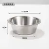 Tigela de pet de aço inoxidável para gato cachorro Amazon transfronteiriça tigela de gato bacia de cachorro água para beber alimentação tigela de alimentação de comida de grande capacidade