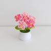 Nova Rosa de Tricô Feita à Mão em Vaso Produto Acabado Fio de Lã Flor de Simulação Ornamento de Girassol Presente para o Dia do Professor Barraca de Rua