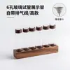 Rack de Exibição de Tubos de Ensaio de Madeira Maciça Preta Garrafa Dispensadora de Tubos de Ensaio para Grãos de Café Válvula de Uma Via Pote de Armazenamento Selado Garrafa de Vidro