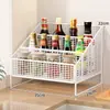 Estante de Almacenamiento para Condimentos, Estante de Almacenamiento para Utensilios de Cocina, Portavasos para el Hogar, Estante de Almacenamiento Multifuncional con Compartimentos para Condimentos para Encimera