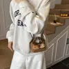 Bolsa de Ombro Doce Amor Menina Pequena Desenho Gatinho Fofo Bolsa de Mão Bebê Outono e Inverno Nova Mini Bolsa Infantil