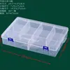 Caja de Almacenamiento con Inserto Extraíble Caja de Plástico PP Transparente Accesorios DIY para Uñas Caja de Cosméticos Caja de Almacenamiento de Escritorio