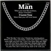 Collar de cadena cubana de hip-hop de personalidad europea y americana transfronterizo para hombre, para enviar a familiares y amigos, tarjeta de bendición, caja de regalo, joyería exquisita