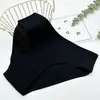 Hilo de algodón transpirable transfronterizo ropa interior para mujer textura de raya vertical algodón cintura briefs inferiores al por mayor mujer