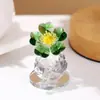 Adorno artesanal de cristal con forma de flor de cinco pétalos para decoración de sala de estar, escritorio y coche, regalo de graduación y cumpleaños al por mayor desde la fábrica de origen