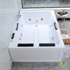 Tina de hidromasaje exterior acrílica de doble tamaño para parejas, con funciones de surf y masaje, con control de temperatura, adecuada para uso doméstico y diseñada para adultos
