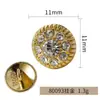 Base de aleación con pedrería de alto brillo, botones cosidos a mano, botones redondos de pedrería estilo lujo ligero, accesorios decorativos para chaquetas, faldas, zapatos y sombreros de mujer