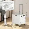 Carrito de compras plegable multifuncional, carrito pequeño para comestibles, uso doméstico para recoger paquetes, carrito portátil para camping y picnic, gran capacidad