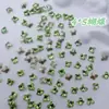 Rhinestones para decoración de uñas de color verde claro, con base puntiaguda, formas variadas, verde translúcido, decoraciones populares y lujosas de rhinestones para uñas