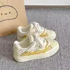 Zapatillas Populares de Lazo para Mujer, Nuevos Zapatos Versátiles de Nicho 2026, Zapatillas Blancas de Suela Gruesa, Zapatillas de Nicho Estilo Pan