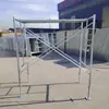 Andaime móvel, estrutura de quadro trapezoidal com revestimento em spray, escada de acesso tipo porta para canteiro de obras, estrutura externa elevada, estrutura externa de parede galvanizada