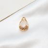 Acessórios diy Borda de cobre Tulipa gota d'água micro cravação zircônia vidro banhado a ouro brincos colar pingente pingente material do pingente