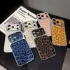 Adecuado para Apple, Se Transforma Instantáneamente en Funda para iPhone 18 Promax de Cuero Estampado de Leopardo con Ventana Grande, Carcasa Dura y Suave Corning, Personalización UV