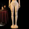 Meias arrastão eróticas estilo europeu e americano para mulheres, provocantes, uniforme sexy, tentação, renda, meia-calça vazada Wk108