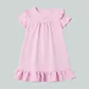 Vestido Pijama de Modal Delgado de Verano para Niñas Ropa de Casa Infantil Traje de Aire Acondicionado Vestido Pijama de Manga Corta para Bebé Vestido de Niña