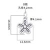 S990 Plata de Pie Lindo Elefantito Nubes Oso Flor de Durazno Mariposa Ballena Lazo Unicornio Colgante Pulsera DIY