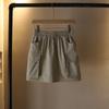 [Bizheng] Verano 2024 Nuevo Falda Coreana Retro de Bolsillo Grande Ropa de Trabajo para Mujer Falda Holgada de Cintura Alta 1284