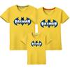 Ropa de verano de malla para padres e hijos al por mayor Ropa infantil de Batman Conjunto de ropa de algodón fino figura ropa infantil camiseta de manga corta con cuello redondo manga media