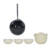 Crema Estilo Ning Xuan Tetera Portátil Juego de Té de Viaje Camping Taza Express Equipo de Té para Exterior Ceremonia de Acompañamiento de Negocios