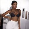 2026 Venda Quente Transfronteiriça da Amazon Top Feminino Sexy com Renda e Pedrarias Vazado para Festa em Boate 951