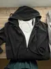 Cárdigan con capucha de punto suave, doble cremallera, para mujer, primavera, otoño, chic, holgado, adelgazante, top casual, estilo coreano, prenda exterior versátil