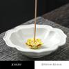 Plato de Flores de Cuatro Estaciones Quemador de Incienso Portainciensos de Cerámica Base Olla de Cerámica para el Hogar Portavasos Bandeja de Té Ceremonia del Té Quemador de Aromaterapia