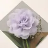 Estilo Suave y Perezoso Gasa de Seda Brillante Chifón Rosa Agarrador DIY Cuerda para el Cabello Tocado Broche Collar Accesorios de Flor para Mujer