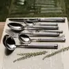 A Fábrica de Origem Suporta Talheres Estilo Coluna Romana Vintage Feitos Sob Medida para Restaurantes Ocidentais, Incluindo Facas, Garfos e Colheres Feitos de Aço Inoxidável 304 para Bife