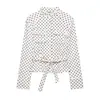 Comercio Exterior 2026 Primavera Nuevo Estilo Europeo y Americano Moda Femenina Casual Holgada Camisa de Lunares Estilo Chaqueta 2010708