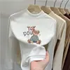 Camiseta Térmica Base para Niña, Tallas Mediana y Grande, Camiseta Casual de Manga Larga Térmica Infantil, Nuevo Top Cálido Infantil de Cuello Medio Alto para Otoño e Invierno