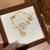 Colar de Abóbora Dourada Quebrada com Gelo para Mulheres, Popular Luxo Leve de Alta Qualidade Estilo Antigo Deslumbrante Joia de Corrente para Clavícula da Sorte e Prosperidade