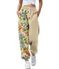 Calça Harem Feminina Estampada Digitalmente em 3D com Duas Cores, Casual Esportiva, com Cordão e Elástico no Tornozelo, Roupas Femininas Outono 2021 Nova