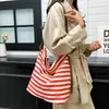 Bolsa de Cubo Fresca Portátil Estilo Coreano al por Mayor para Mujer 2026 Otoño Nuevo Rayas Bloque de Color Bolso de Hombro Único Bolso Cruzado para Viajes