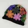 Nuevo Gorro de Ganchillo Hecho a Mano de Color Dopamina para Otoño e Invierno, Gorro Holgado Versátil y Elegante