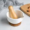 Molinillo de Comida para Bebé, Molinillo de Polvo de Hierbas Medicinales, Tazón Triturador para Puré de Jugo de Nueces, Herramienta Manual Doméstica de Cerámica