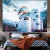 Fondo de tela para celebridad de internet astronauta tela colgante ins decoración de cabecera de dormitorio de estudiante tela de pared fondo de diseño de habitación moda