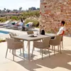 Mesa y Silla Nórdicas para Exteriores Silla de Mimbre para Balcón Exterior de Mimbre Muebles de Hotel para Jardín Exterior Patio de Ocio Encimera de Roca