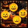 Linternas de calabaza de Halloween, linternas brillantes de mano para niños, proyectos de manualidades DIY para preescolar, decoraciones para fiestas