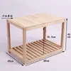 Soporte de Madera Maciza para Acuario Soporte para Flores Integrado de Pie para Sala de Estar Combinación Alto-Bajo Base para Acuario Estante de Almacenamiento Multicapa de Alta Resistencia